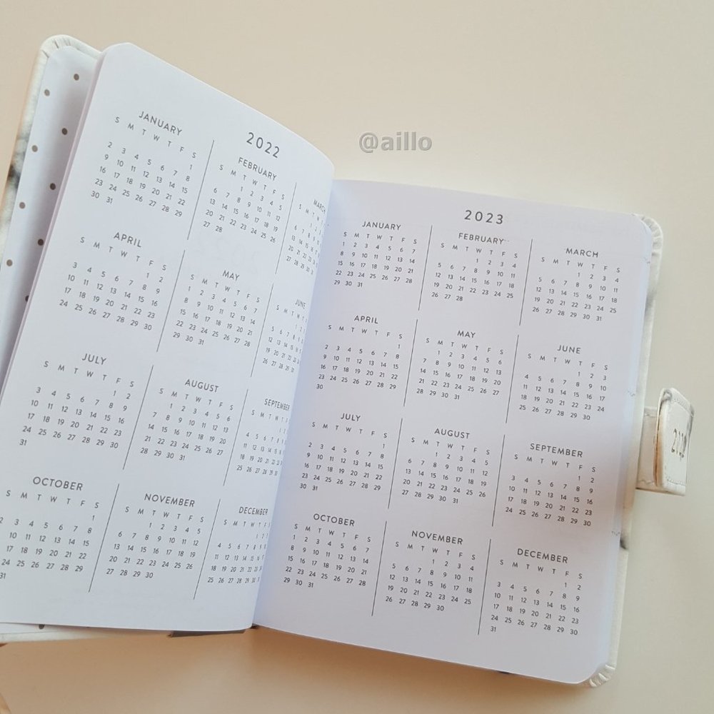 2022-2023 ECCOLO Pocket Planner Gray Marble - Picture 10 of 14